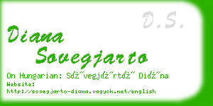 diana sovegjarto business card